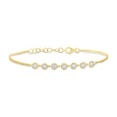0.66ct 14k Yellow Gold Diamond Bracelet